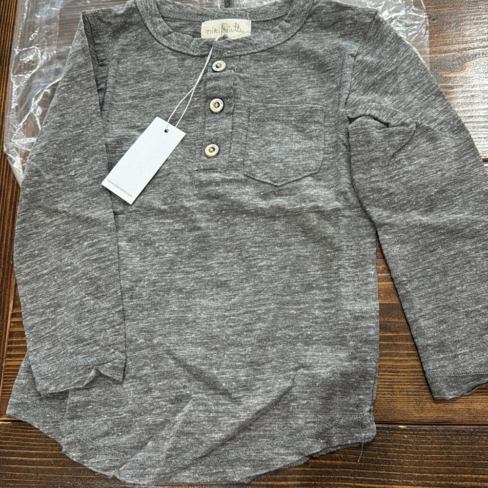Gray Long Sleeve Kids Tee by Peek & Cloppenburg
